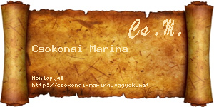 Csokonai Marina névjegykártya